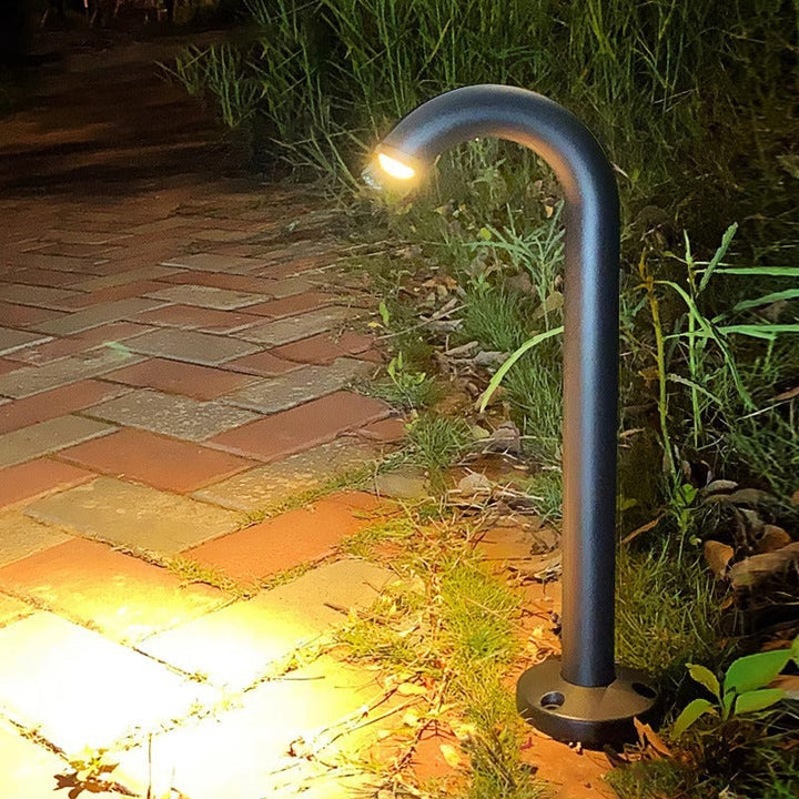 Contemporary Industrial Waterproof Aluminum Reinforced Glass Bent Tube LED Outdoor Light Landscape Lighting For Garden | Stornfield