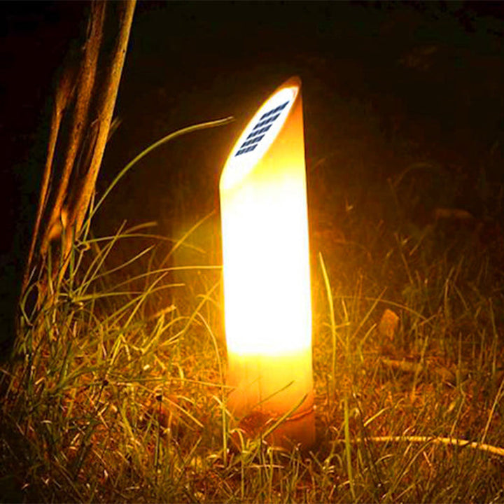 Contemporary Creative Waterproof Solar Resin Bamboo LED Landscape Lighting Outdoor Light For Garden | Stornfield