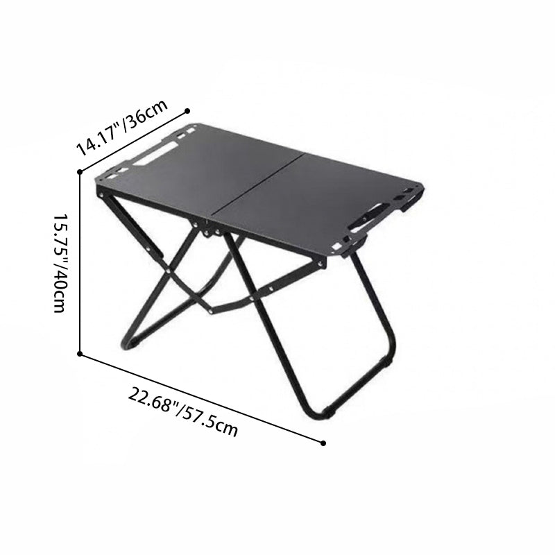 Modern Minimalist Rectangular Carbon Steel Foldable Folding Table For Outdoor | Stornfield