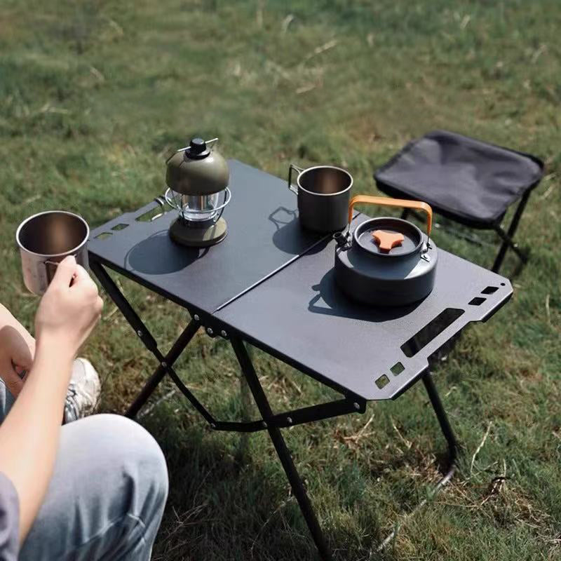 Modern Minimalist Rectangular Carbon Steel Foldable Folding Table For Outdoor | Stornfield
