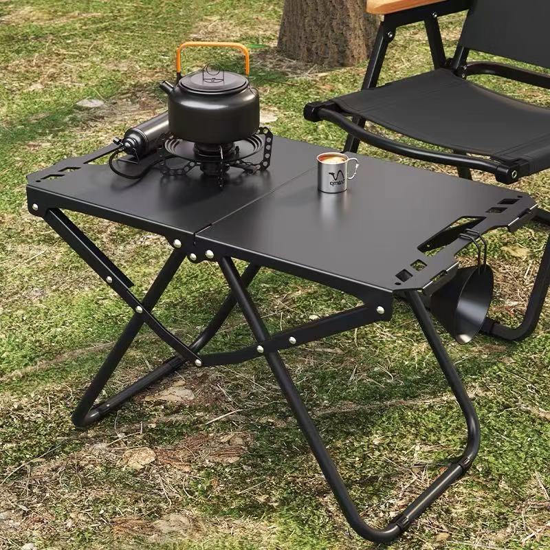 Modern Minimalist Rectangular Carbon Steel Foldable Folding Table For Outdoor | Stornfield