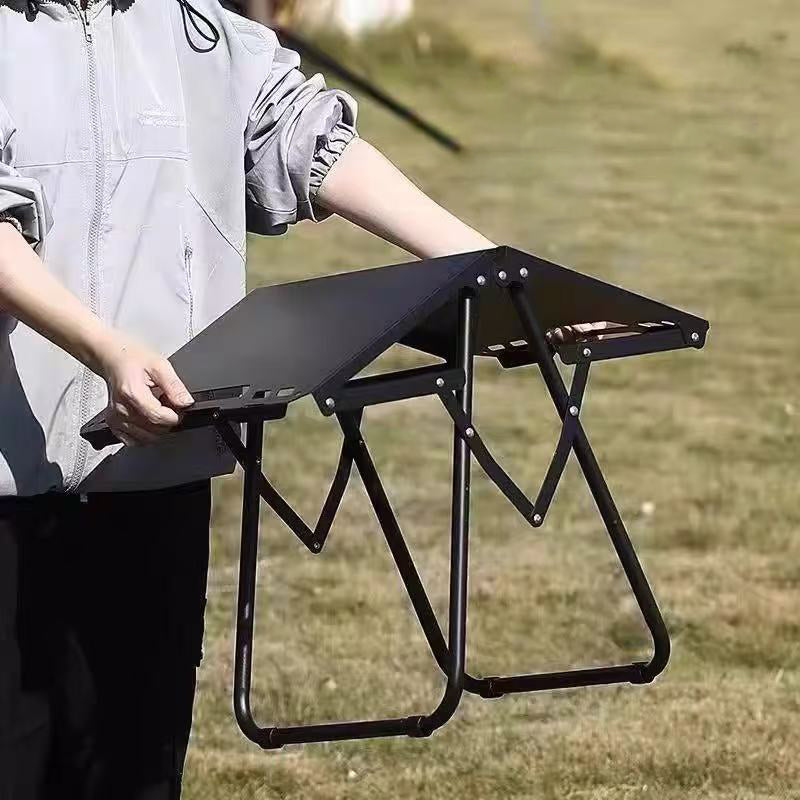 Modern Minimalist Rectangular Carbon Steel Foldable Folding Table For Outdoor | Stornfield