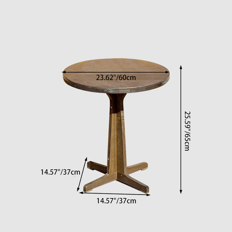 Contemporary Retro Solid Wood Plywood & Iron Round Square Coffee Table And Chair Set For Balcony & Living Room | Stornfield