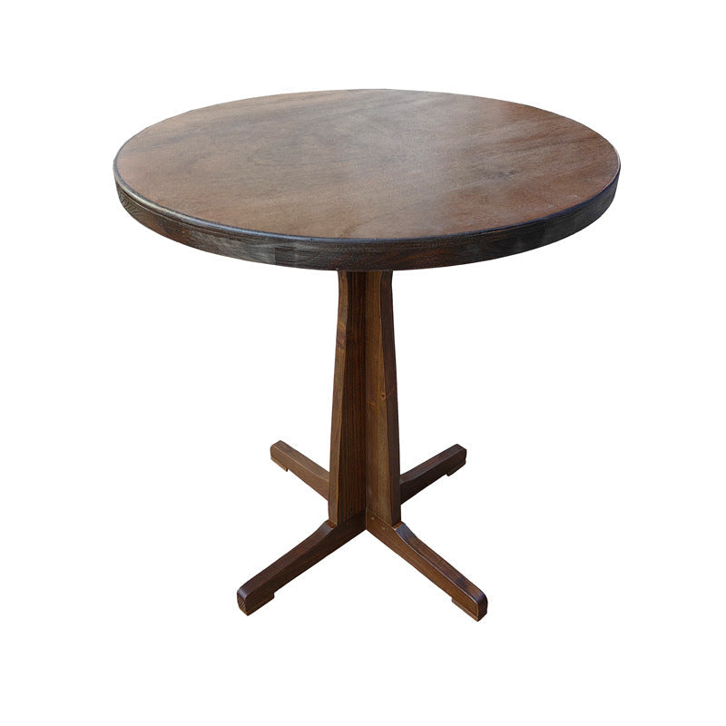 Contemporary Retro Solid Wood Plywood & Iron Round Square Coffee Table And Chair Set For Balcony & Living Room | Stornfield