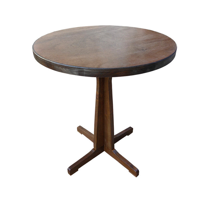 Contemporary Retro Solid Wood Plywood & Iron Round Square Coffee Table And Chair Set For Balcony & Living Room | Stornfield