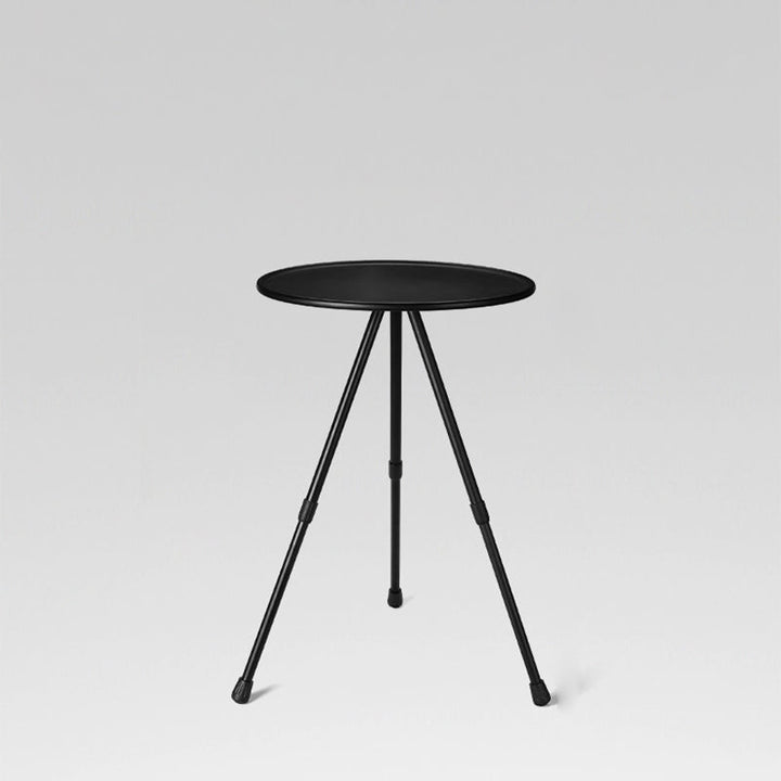 Modern Simplicity Aluminum Alloy ABS Round Foldable Outdoor Coffee Table 1-Tray Pocket Lamp Holder For Outdoor | Stornfield