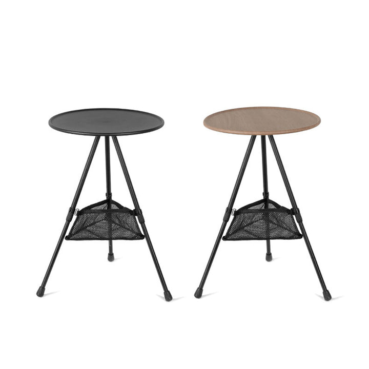 Modern Simplicity Aluminum Alloy ABS Round Foldable Outdoor Coffee Table 1-Tray Pocket Lamp Holder For Outdoor | Stornfield