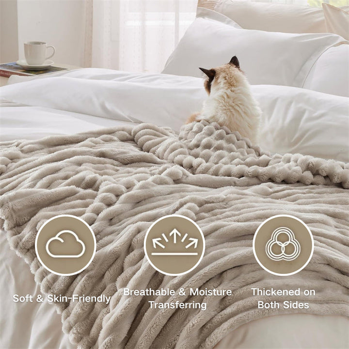 Luxurious Faux-Rabbit-Fur Throw Blanket for Ultimate Comfort | Stornfield