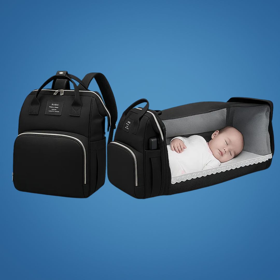BabyVoyage | Foldable Travel Crib for Baby – Waterproof Design – USB Charging Port – Ideal for Parents on the Go Stornfield