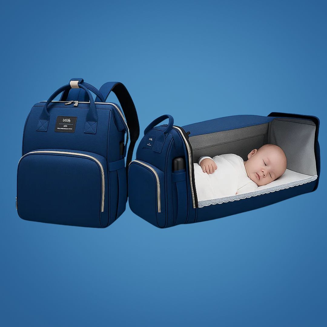 BabyVoyage | Foldable Travel Crib for Baby – Waterproof Design – USB Charging Port – Ideal for Parents on the Go Stornfield