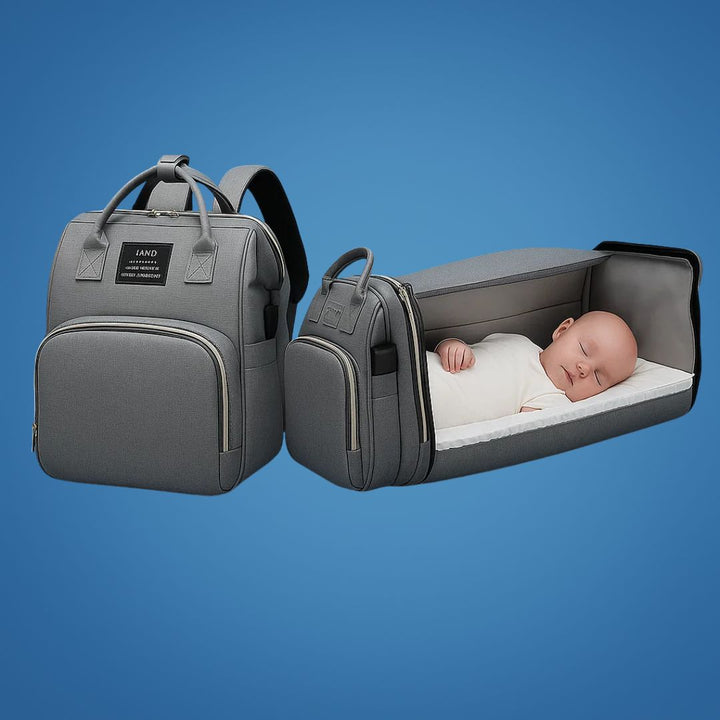 BabyVoyage | Foldable Travel Crib for Baby – Waterproof Design – USB Charging Port – Ideal for Parents on the Go Stornfield