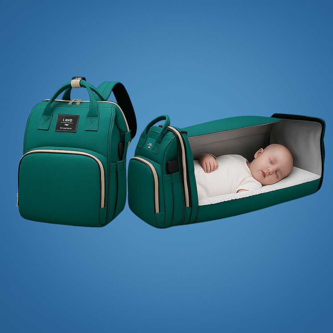 BabyVoyage | Foldable Travel Crib for Baby – Waterproof Design – USB Charging Port – Ideal for Parents on the Go Stornfield