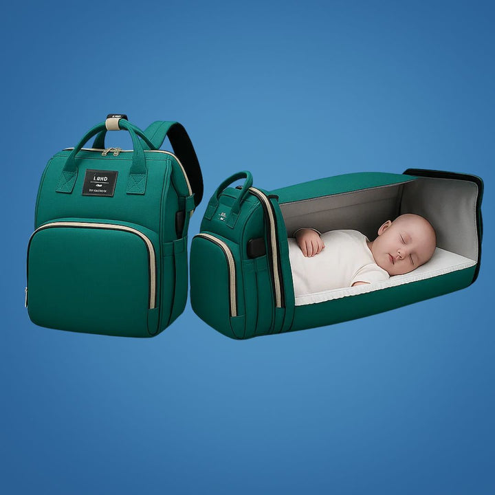 BabyVoyage | Foldable Travel Crib for Baby – Waterproof Design – USB Charging Port – Ideal for Parents on the Go Stornfield
