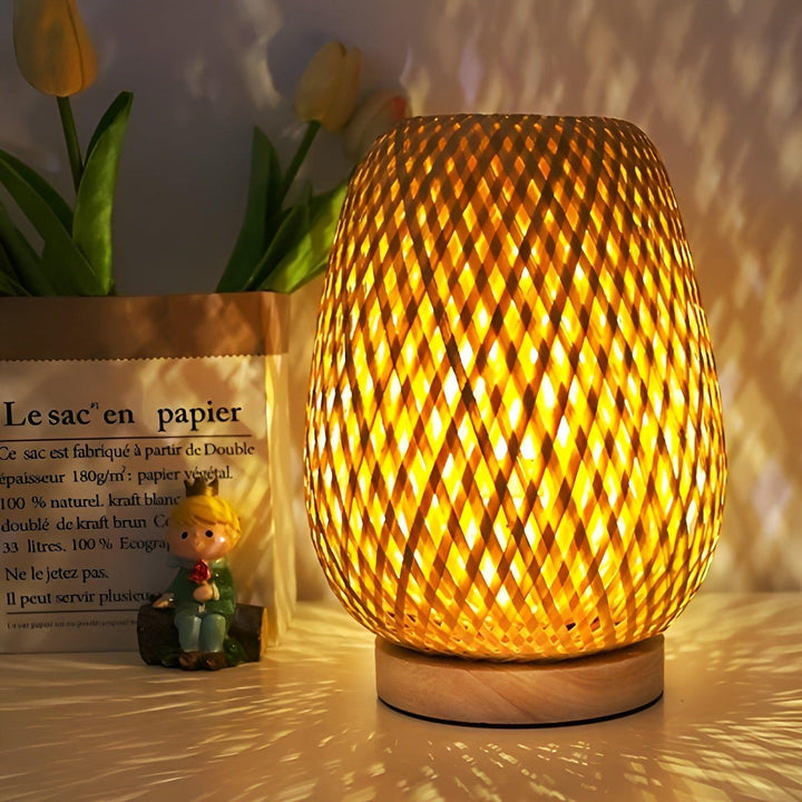 Stornfield | Aura Lamp - USB Powered Bamboo Table Lamp for the Bedroom