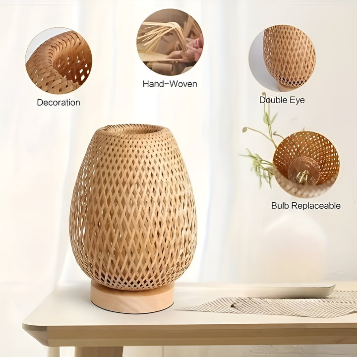Stornfield | Bamboo Table Lamp with USB Power - Sustainable and Energy-Efficient Design