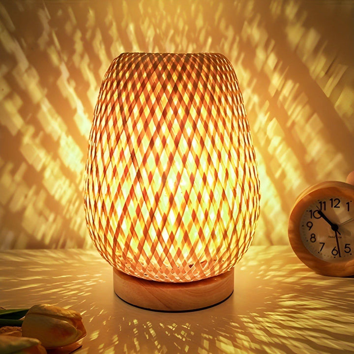 Stornfield | Aura Lamp - USB Powered Bamboo Table Lamp for the Bedroom