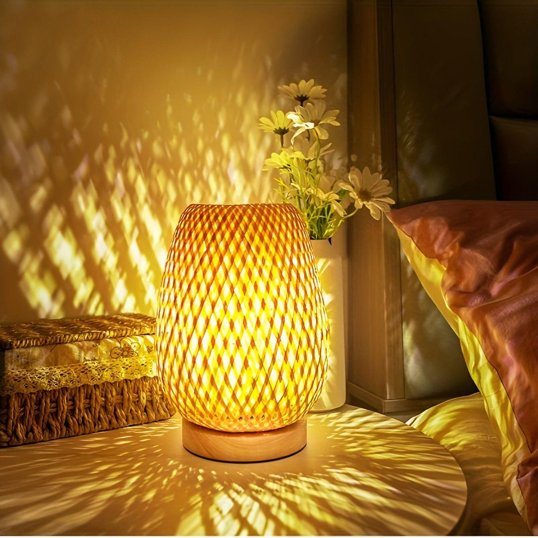 Stornfield | Aura Lamp - USB Powered Bamboo Table Lamp for the Bedroom