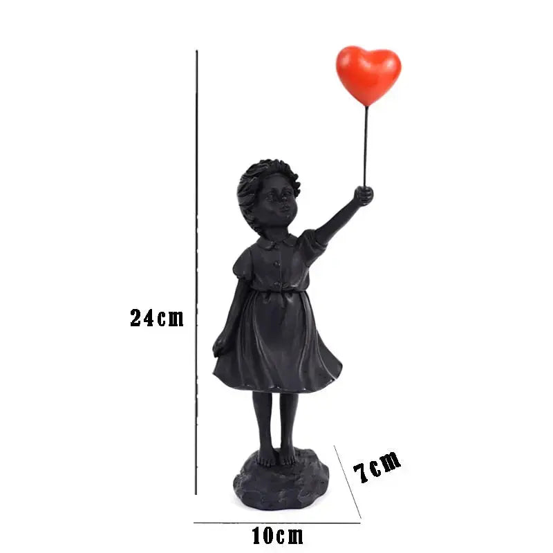 Stornfield | Banksy flying balloon girl statue