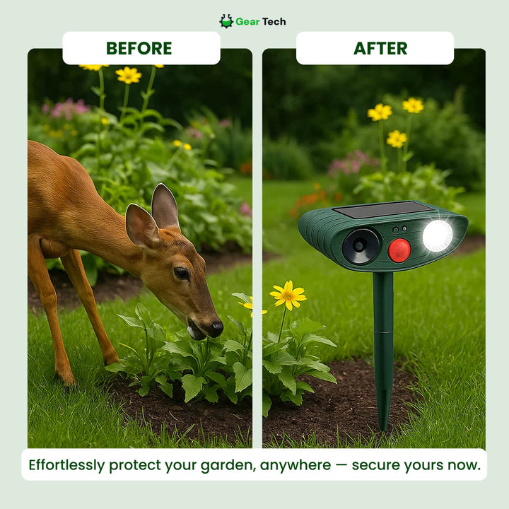 Stornfield | Solar-Powered Ultrasonic Deer Repeller - Effective Deer Deterrent for Gardens & Yards in 48 Hours