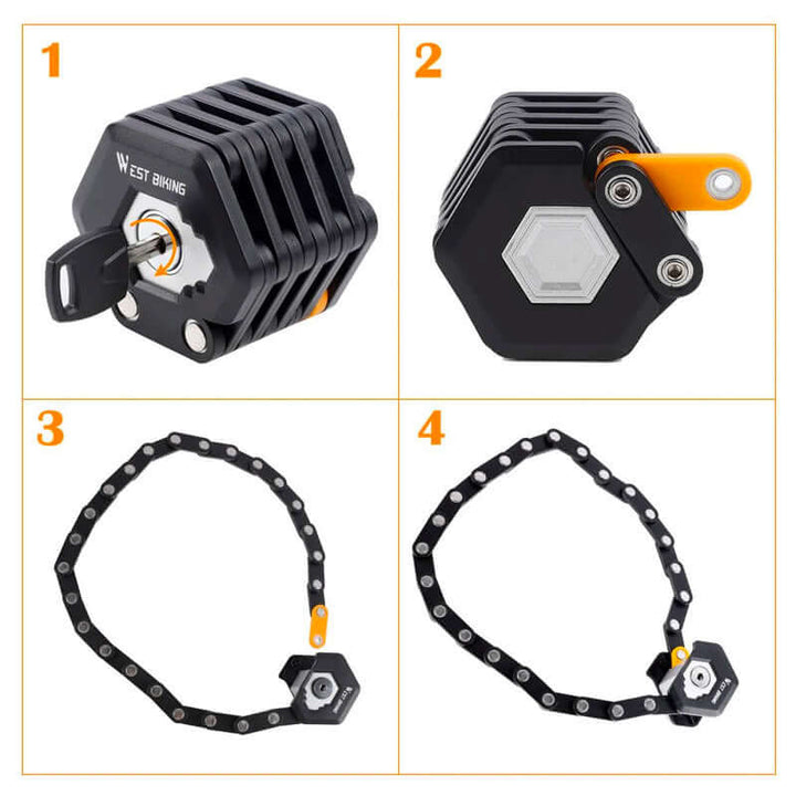 Stornfield | TitanLock Pro – Heavy-Duty Bike Lock for Ultimate Security (for Bikes, E-Bikes & Scooters)