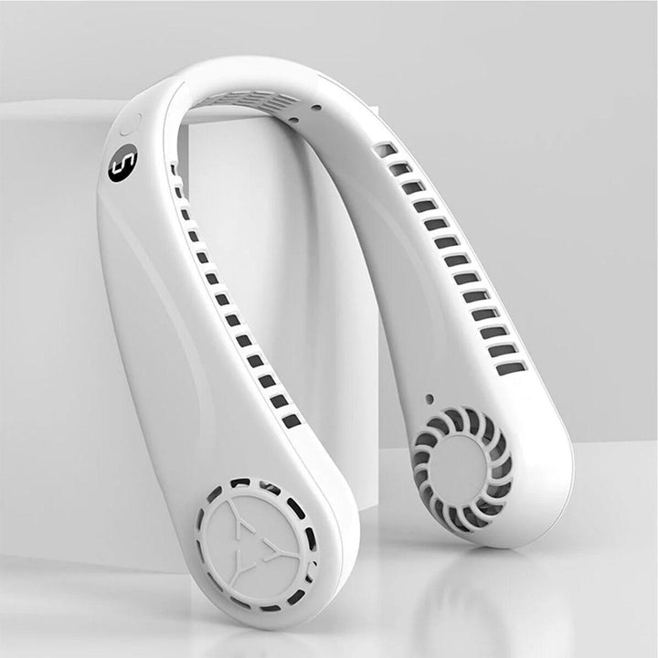 Portable Neck Fans - Portable 5 Speed Neck Fan USB Rechargeable Neckband Bladeless Cooler | Stornfield