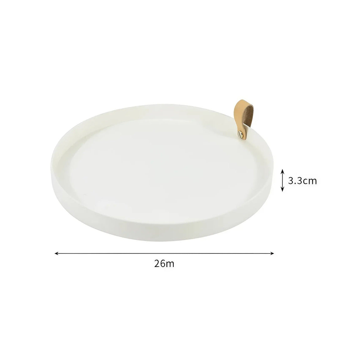 Stornfield | Simple Solid Color Round Storage Tray