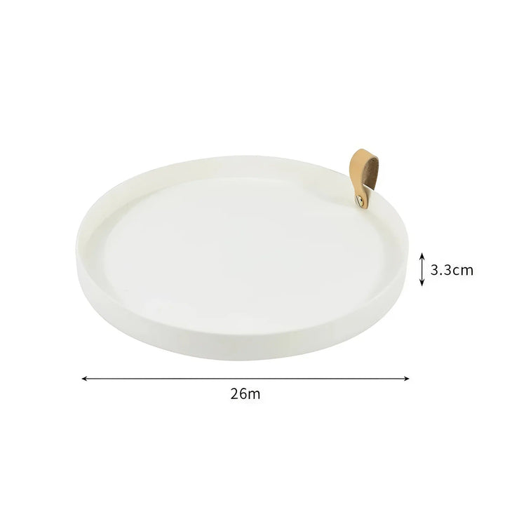 Stornfield | Simple Solid Color Round Storage Tray