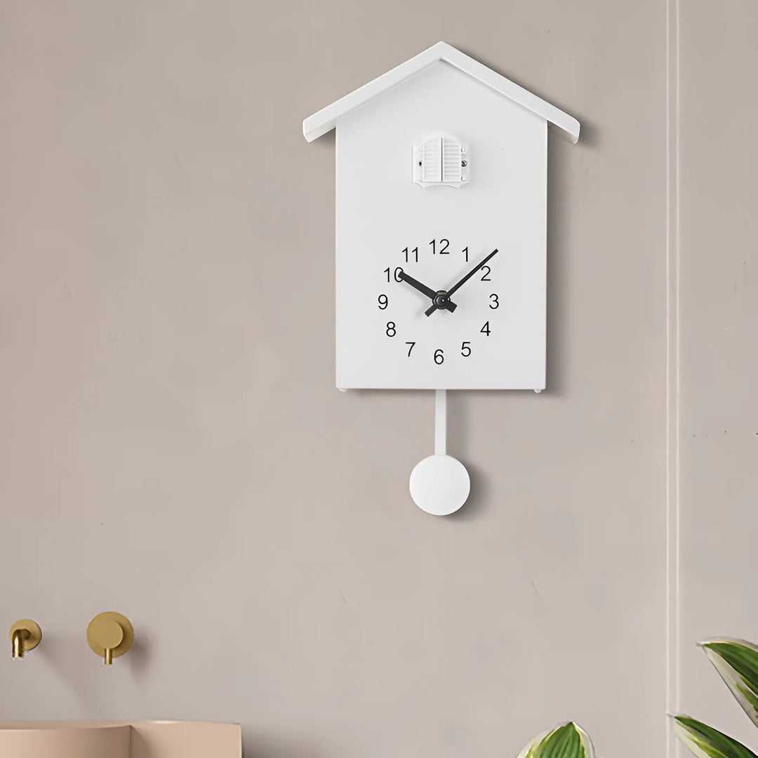 Modern Cuckoo Quartz Wall Clock with Minimalist Design | Stornfield