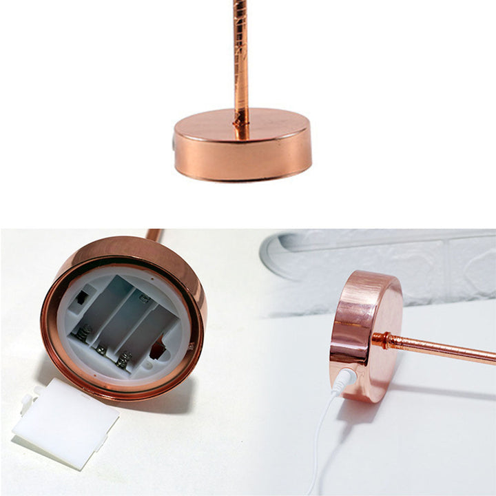 Ostrich Night Light | Eccentric Lamp with Feathers & Rose Gold Base | Stornfield
