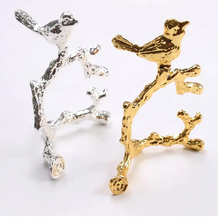 Stornfield | Bird & Flower Napkin Rings - 4 Pieces