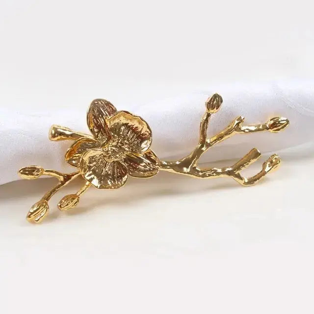 Stornfield | Bird & Flower Napkin Rings - 4 Pieces