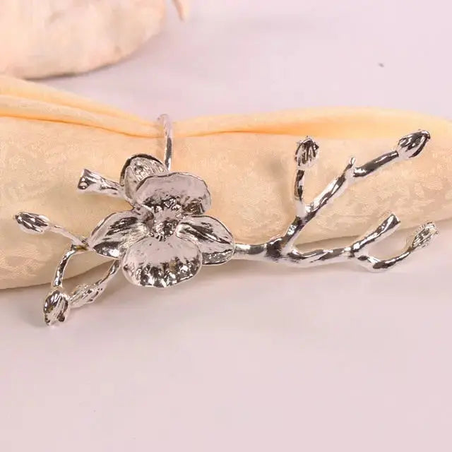 Stornfield | Bird & Flower Napkin Rings - 4 Pieces