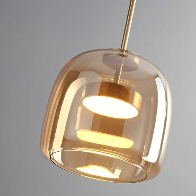 Minimalist Glass Pendant Light, Modern Designer Hanging Lamp for Dining Room & Living Room | Stornfield