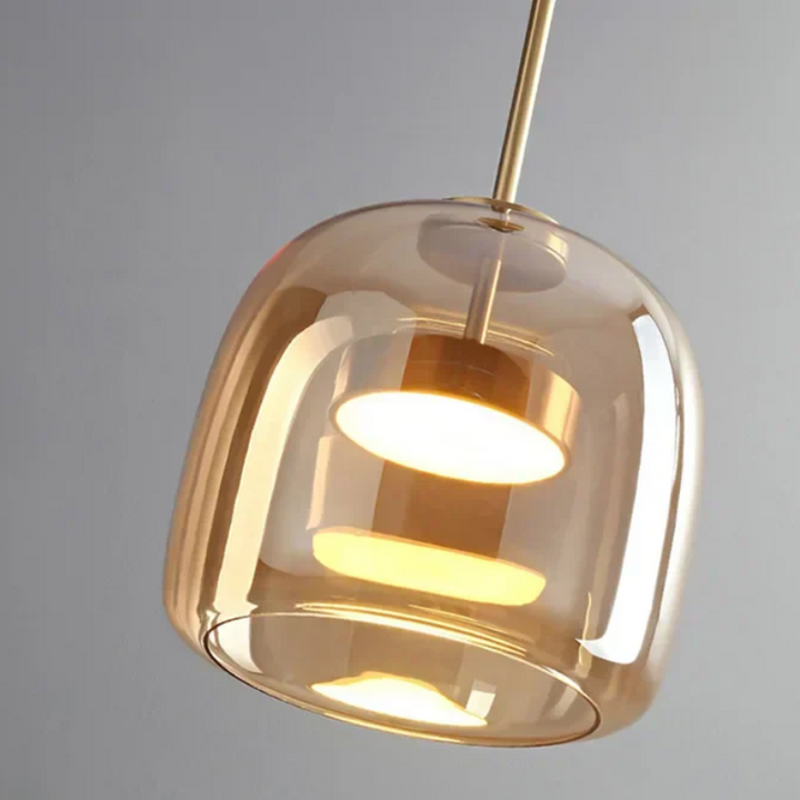 Minimalist Glass Pendant Light, Modern Designer Hanging Lamp for Dining Room & Living Room | Stornfield