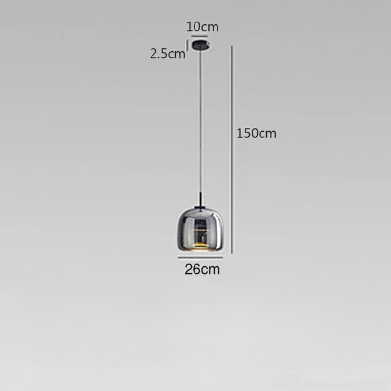 Minimalist Glass Pendant Light, Modern Designer Hanging Lamp for Dining Room & Living Room | Stornfield