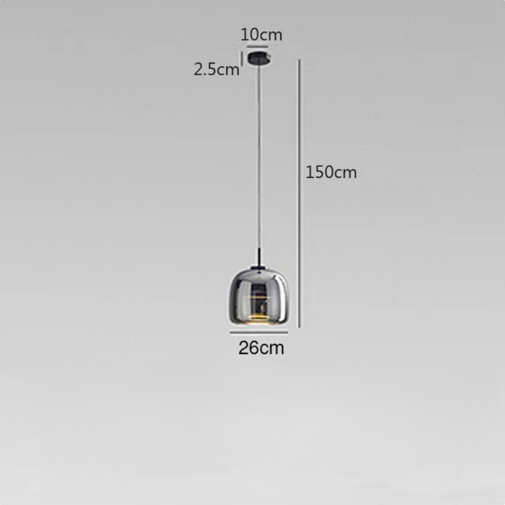 Minimalist Glass Pendant Light, Modern Designer Hanging Lamp for Dining Room & Living Room | Stornfield
