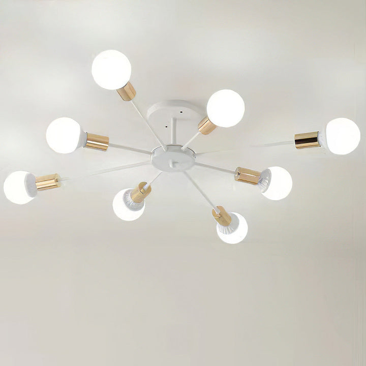 Black Simple Iron Multi-Head Chandelier | Stornfield