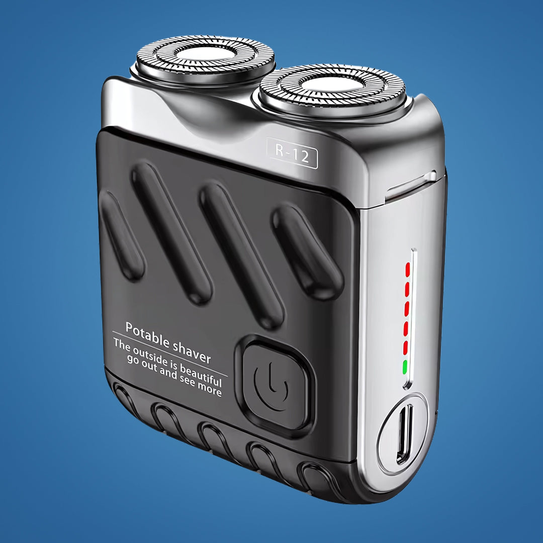 SmoothEdge | Rotary Electric Shaver – Dual Ring Blades – Water Resistant – Men's Grooming Bowl