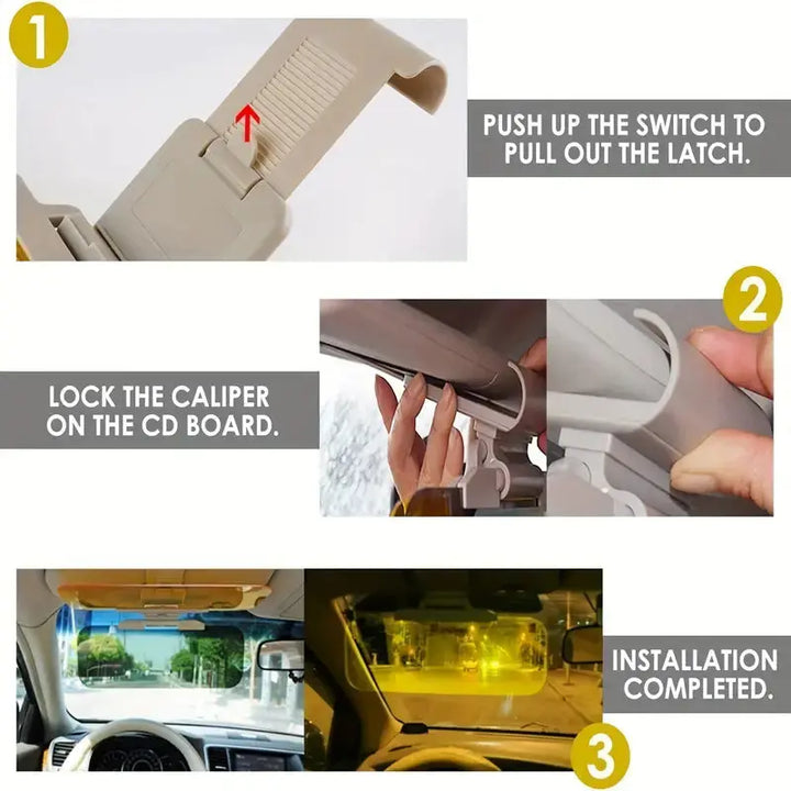 Stornfield | Glare Light Blocker – Glare PRedection with Day and Night Filter for Clear Vision