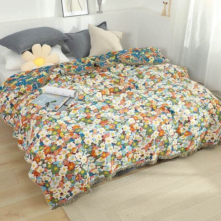 Bloom Pastoral Flower Throw Blanket | Stornfield