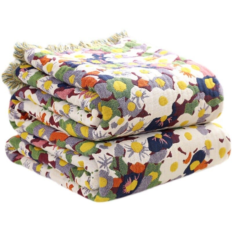 Bloom Pastoral Flower Throw Blanket | Stornfield