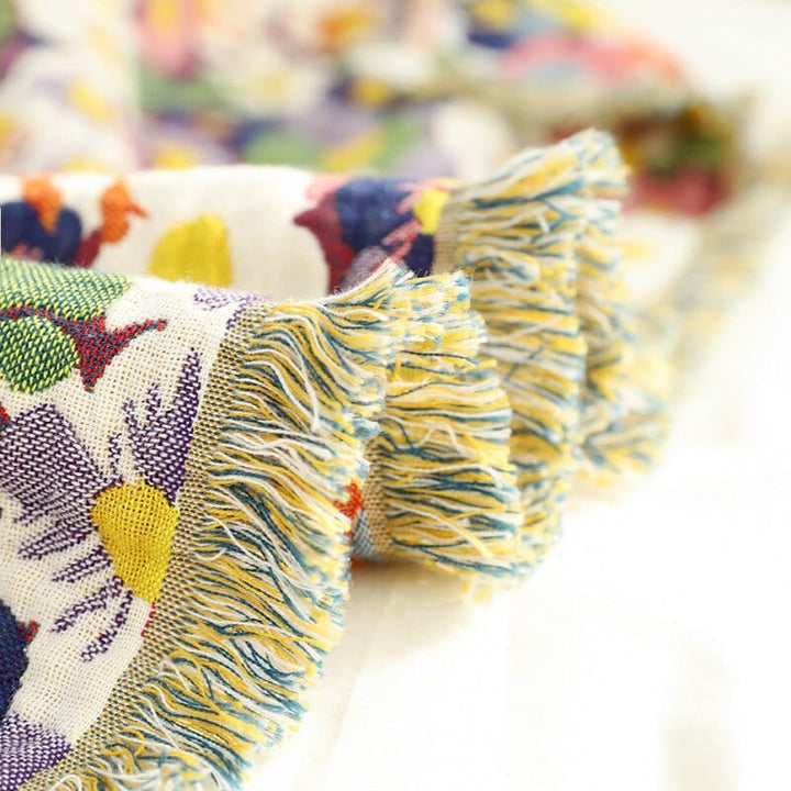 Bloom Pastoral Flower Throw Blanket Stornfield