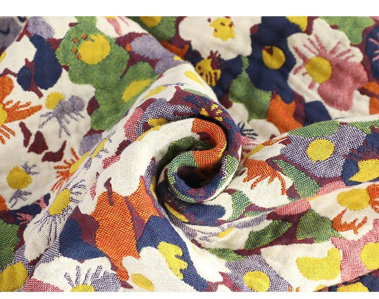 Bloom Pastoral Flower Throw Blanket Stornfield