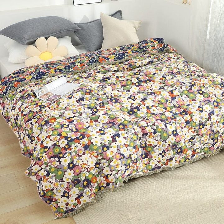 Bloom Pastoral Flower Throw Blanket | Stornfield