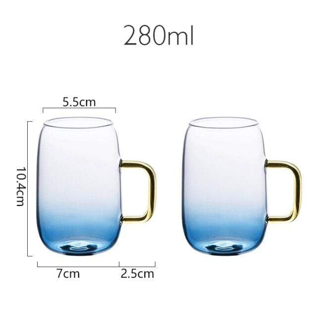 Blue glass pitcher with matching drinking glass Stornfield