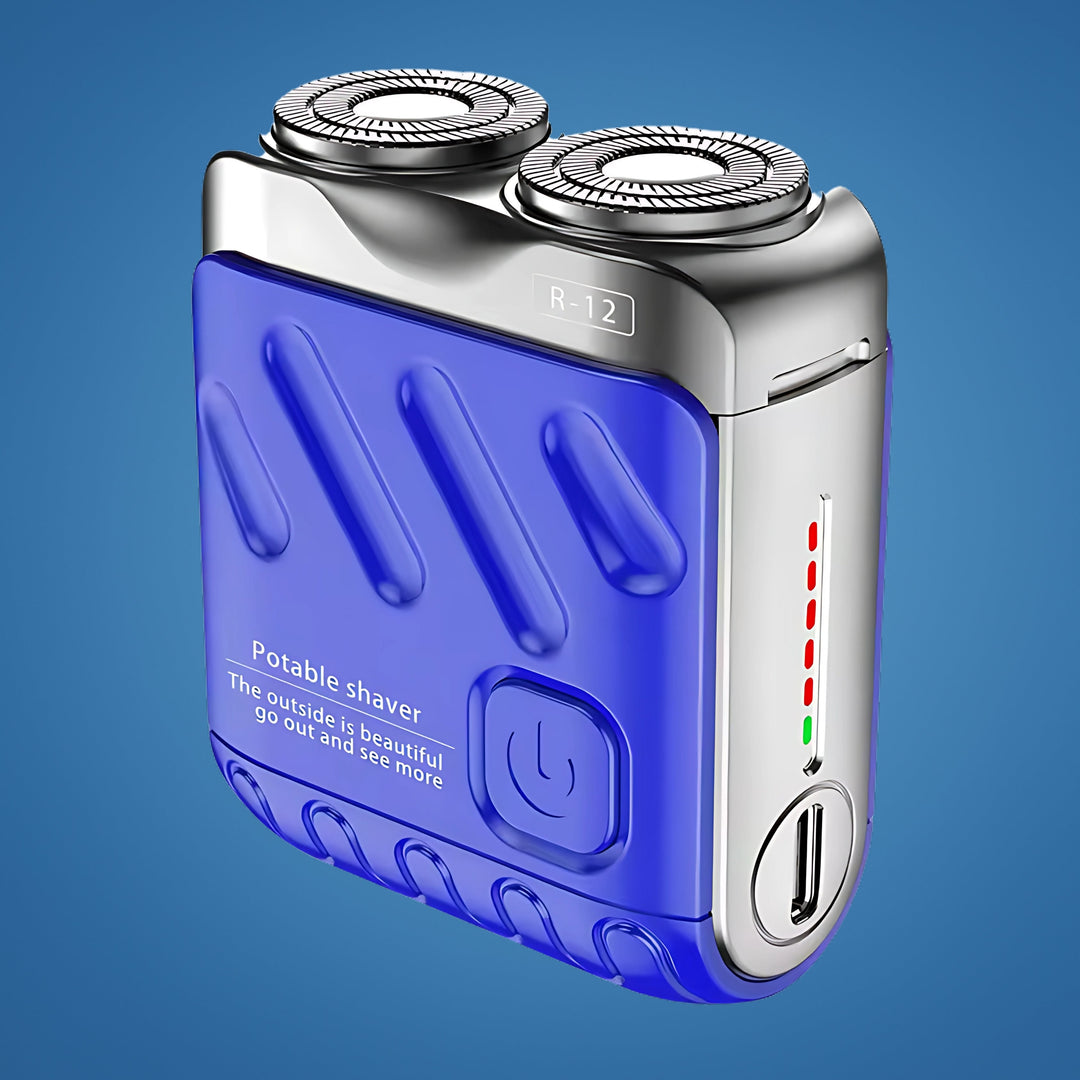 SmoothEdge | Rotary Electric Shaver – Dual Ring Blades – Water Resistant – Men's Grooming Bowl