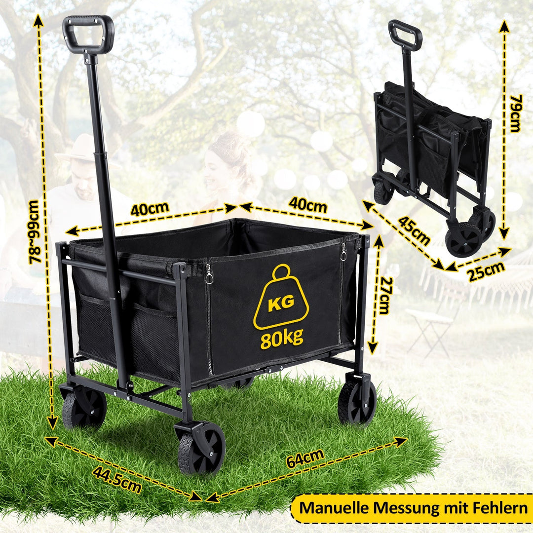 Folding Trolley Transport Cart 60L | Stornfield