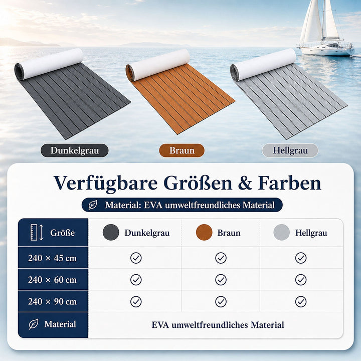 Boot Flooring EVA Teak Flooring Self-Adhesive | Stornfield