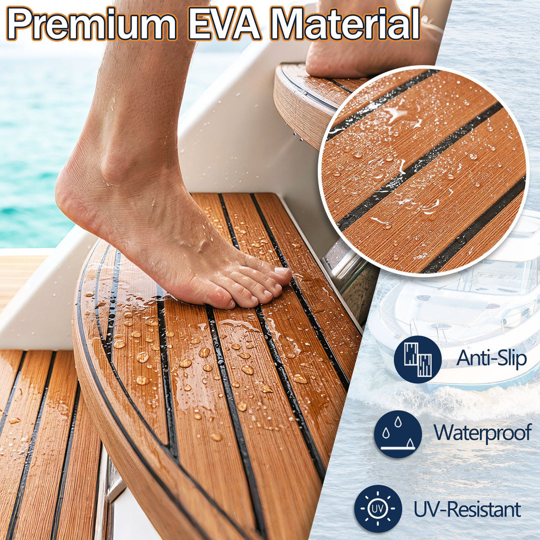 Boot Flooring EVA Teak Flooring Self-Adhesive | Stornfield