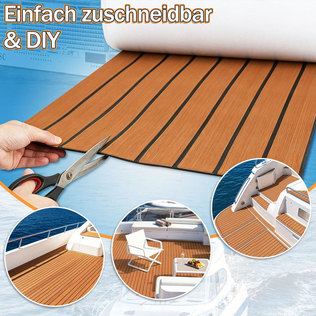 Boot Flooring EVA Teak Flooring Self-Adhesive | Stornfield
